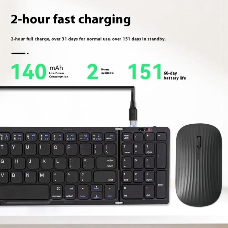 B089 Foldable Wireless Keyboard Mouse Set, B089