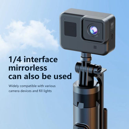 K27 Smartphone Extendable Live Streaming 4-Leg Stand Bluetooth Selfie Stick