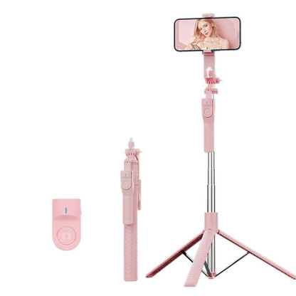 K50 1.9m Extendable Live Streaming Floor Stand Single Phone Clip Bluetooth Selfie Stick Tripod, K50 Single Phone Clip, Single Phone Clip