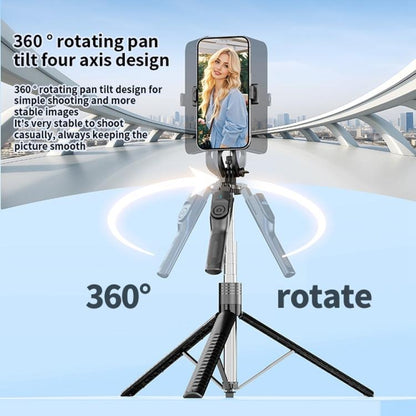 K50 1.9m Extendable Live Streaming Floor Stand Single Phone Clip Bluetooth Selfie Stick Tripod, K50 Single Phone Clip, Single Phone Clip
