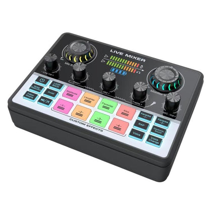 V9 Dual DSP Chip Noise Reduction Live Streaming Sound Card Audio Mixer, V9