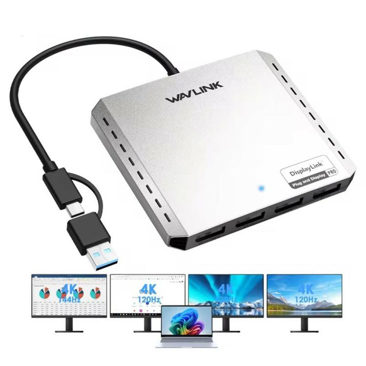 WAVLINK UG7501H 85W Upstream Charging 4 HD Converter 4K Display Adapter, UG7501H