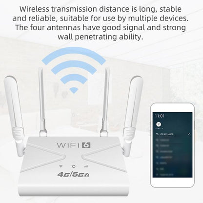 CPF907-L  American Version 4 Antennas Single WAN Port WiFi6 Home Use Router 4G LTE WiFi Router, US Plug, EU Plug