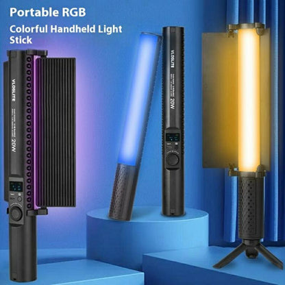 VLOGLITE B20RGB Magnetic LED Fill Light Handheld 20 Modes RGB Photography Light Stick, B20RGB