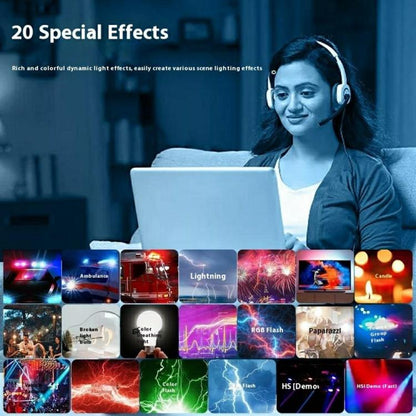 VLOGLITE B20RGB Magnetic LED Fill Light Handheld 20 Modes RGB Photography Light Stick, B20RGB
