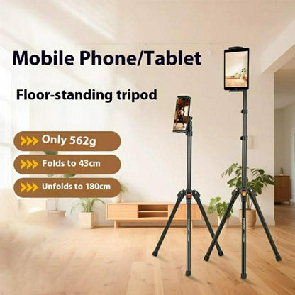 YUNTENG VCT-5229 For Smartphone / Tablet Folding Floor Stand Adjustable Height Tripod, VCT-5229
