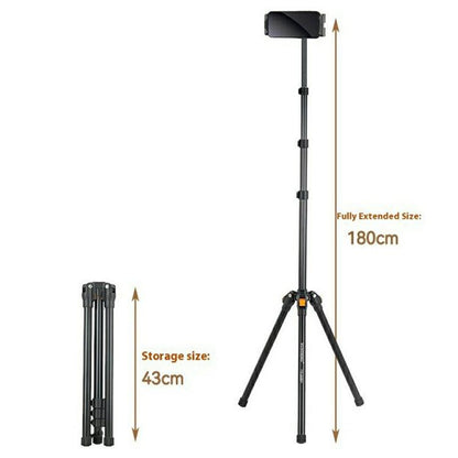 YUNTENG VCT-5229 For Smartphone / Tablet Folding Floor Stand Adjustable Height Tripod, VCT-5229