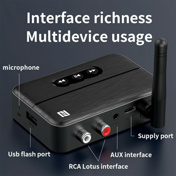 M60 Home Car Stereo Hands Free Calling Music Player Bluetooth 5.4 Audio Receiver, M60