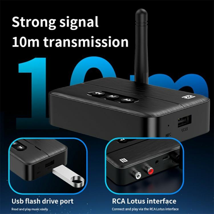 M60 Home Car Stereo Hands Free Calling Music Player Bluetooth 5.4 Audio Receiver, M60