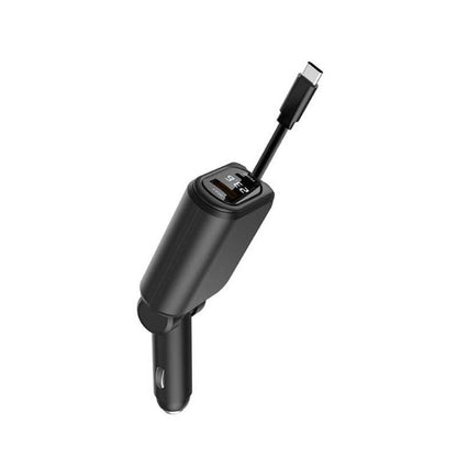 A25 QC3.0 / PD36W Fast Car Phone Charger with Cable, A25 (White), A25 (Black), A25 (Grey)