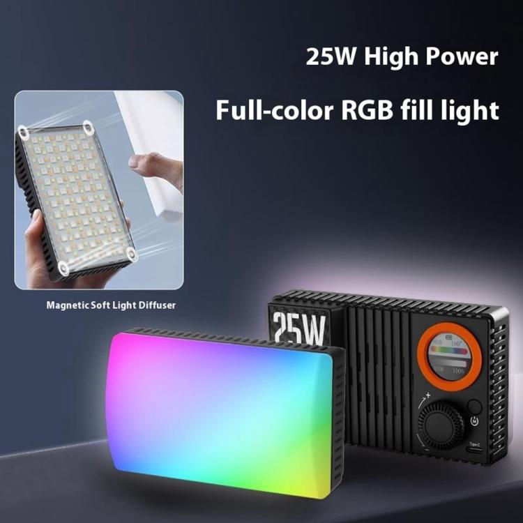 VLOGLITE K25RGB For Camera Photography Pocket Video Light 25W High Power RGB Fill Light, K25RGB