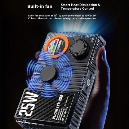 VLOGLITE K25RGB For Camera Photography Pocket Video Light 25W High Power RGB Fill Light, K25RGB