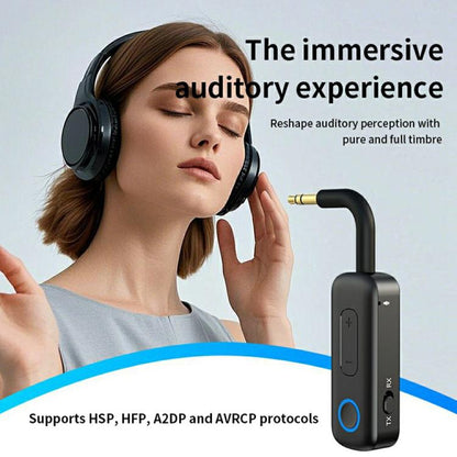 M33 Car AUX TV Wireless Audio Adapter 2 In 1 Bluetooth 5.4 Receiver Transmitter, M33