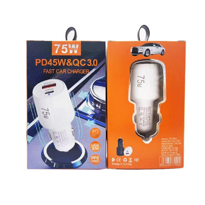 TE-P63 PD45W USB-C+USB 3.0 Multi Compatibility Protocol Car Charger, TE-P63