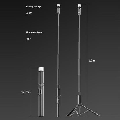P27-D  RGB Beauty Light 1.9m Extendable Travel Portable Auto Pop-Up Selfie Stick Tripod, P27-D
