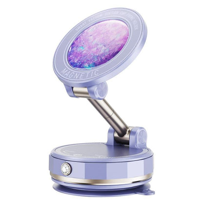 SD17 Rhinestone Epoxy Design Starry Sky Pattern Folding Car Phone Navigation Vacuum Suction Holder, SD17 (Black), SD17 (Blue), SD17 (Purple)