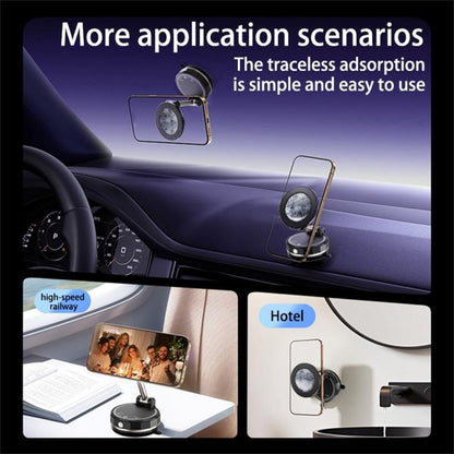 SD17 Rhinestone Epoxy Design Starry Sky Pattern Folding Car Phone Navigation Vacuum Suction Holder, SD17 (Black), SD17 (Blue), SD17 (Purple)