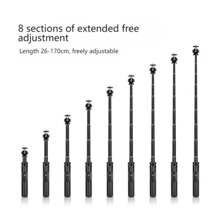 YUNTENG VCT-361 Action Camera Selfie Stick Magnetic Bluetooth Tripod Stand Extendable Monopod, VCT-361