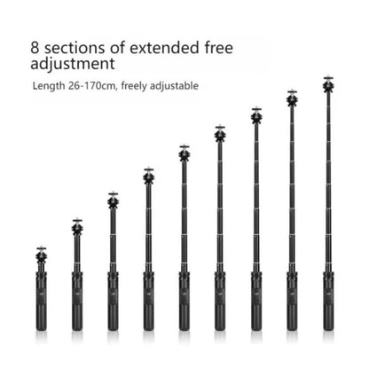 YUNTENG VCT-361 Action Camera Selfie Stick Magnetic Bluetooth Tripod Stand Extendable Monopod, VCT-361