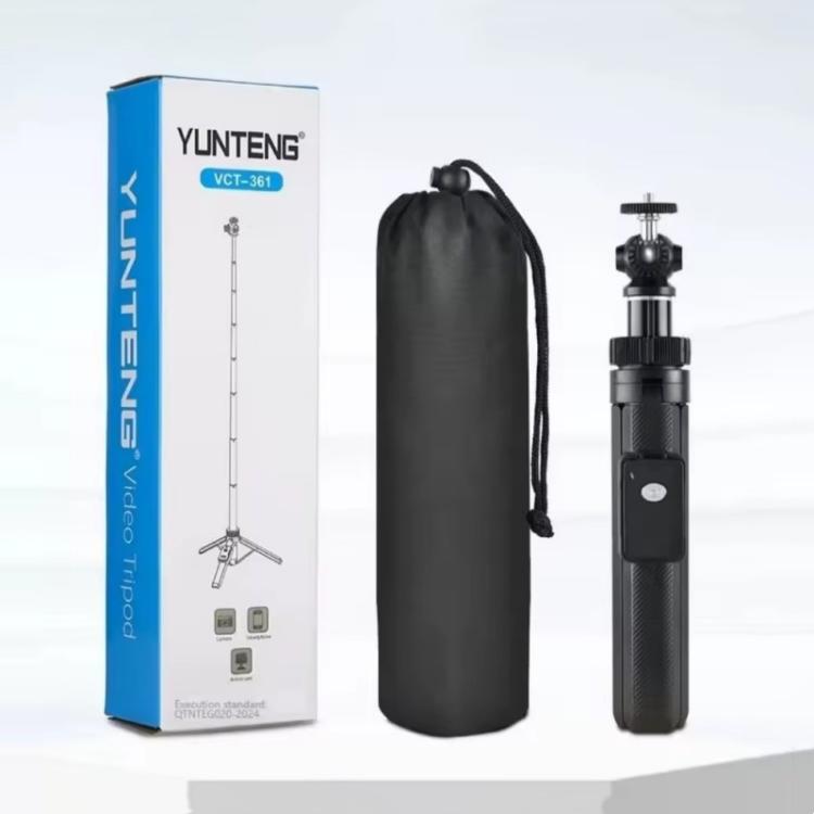 YUNTENG VCT-361 Action Camera Selfie Stick Magnetic Bluetooth Tripod Stand Extendable Monopod, VCT-361