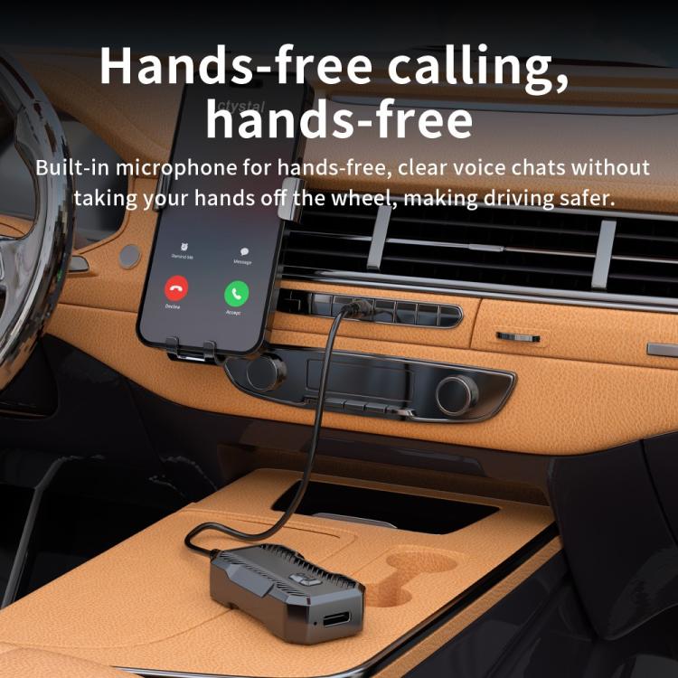 W23 Bluetooth 5.3 Hands-Free AUX Wireless Transmitter Car Audio Receiver Adapter, W23