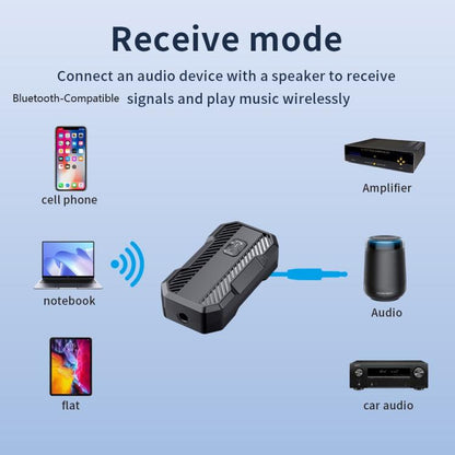 W23 Bluetooth 5.3 Hands-Free AUX Wireless Transmitter Car Audio Receiver Adapter, W23