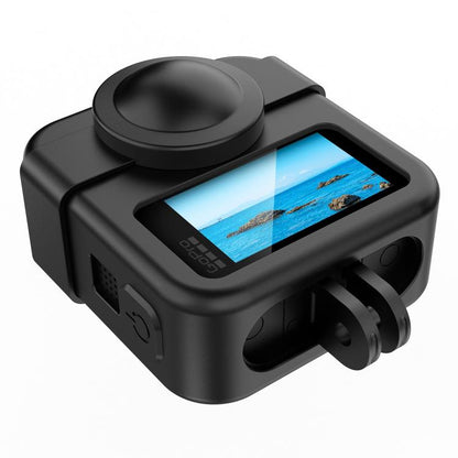 Body Silicone Protective Shell with Dual Lens Caps Cover & Strap & Battery Side Cover, For GoPro MAX2 Silicone Shell with Dual Lens Cap