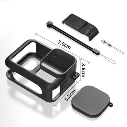 Silicone Protective Cover with Wrist Strap & Lens Cover & Side Interface Cover, For GoPro HERO13 Black