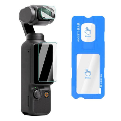 Easy Install HD AR Hardness Tempered Glass Lens Film Screen Protector, For DJI Pocket 3 Lens Film Screen Protector