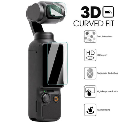Easy Install HD AR Hardness Tempered Glass Lens Film Screen Protector, For DJI Pocket 3 Lens Film Screen Protector