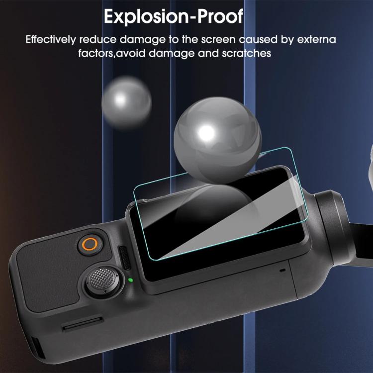 Easy Install HD AR Hardness Tempered Glass Lens Film Screen Protector, For DJI Pocket 3 Lens Film Screen Protector