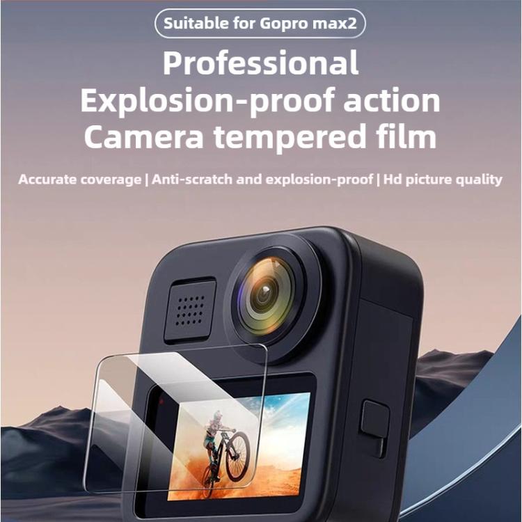 HD Tempered Glass Screen Protective Film, For GoPro MAX2 Screen Protective Film