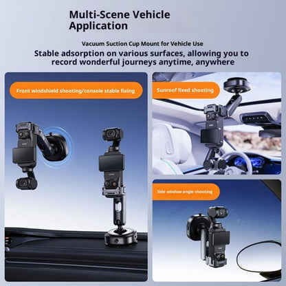 DJ3 Aluminum alloy Vacuum Suction Mount Accessory Expansion Action Camera Car Shooting Bracket for DJI Osmo Pocket 3, DJ3