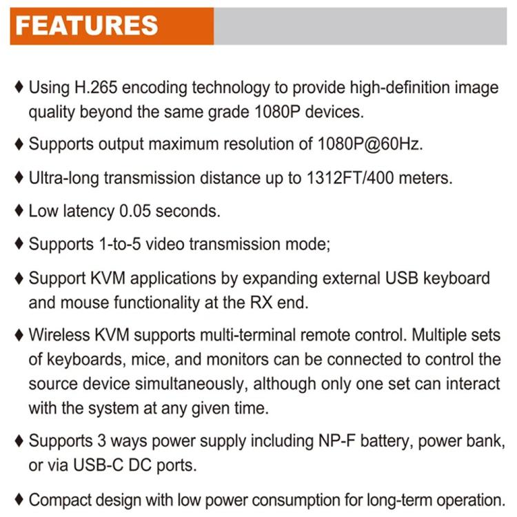 VRRIIS 082K Support USB Keyboard Mouse 400m Wireless HD KVM Extender Video Transmitter Receiver, US Plug, EU Plug, UK Plug, AU Plug