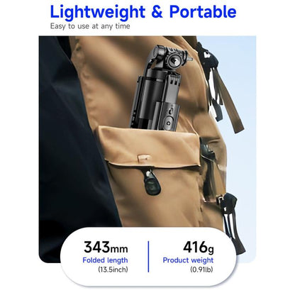 L15TT Stainless Steel Pole Extendable Selfie Stick Auto Pop Up Tripod Anti Shake Floor Stand, L15TT