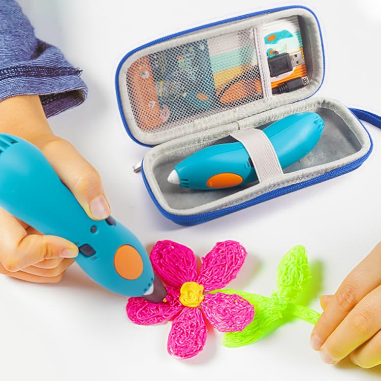 For 3Doodler Start+ Essentials 2024 / 2023 3D Printing Pen Storage Bag Portable Handle Hand Carrying Case, For 3Doodler Start+ Essentials 2024 / 2023 (Blue)