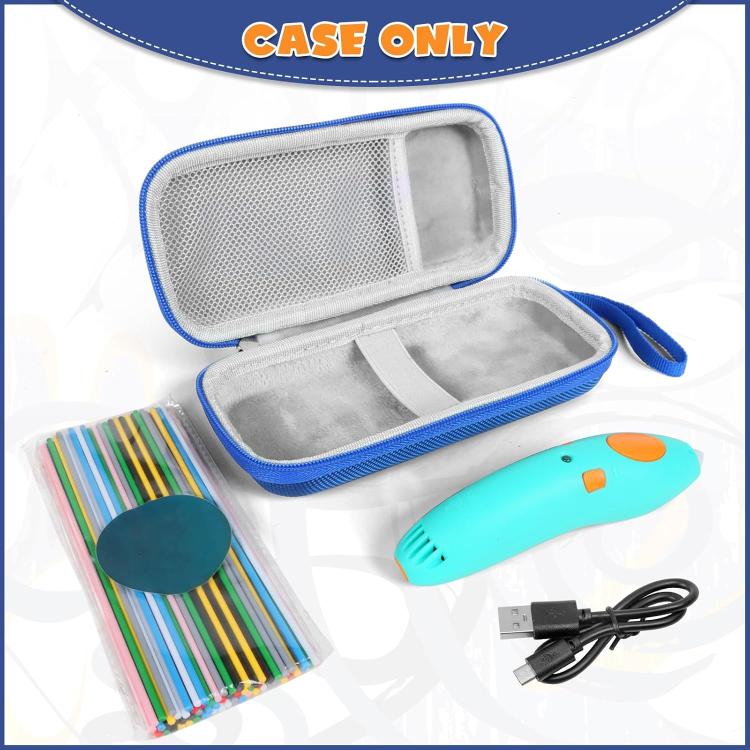 For 3Doodler Start+ Essentials 2024 / 2023 3D Printing Pen Storage Bag Portable Handle Hand Carrying Case, For 3Doodler Start+ Essentials 2024 / 2023 (Blue)