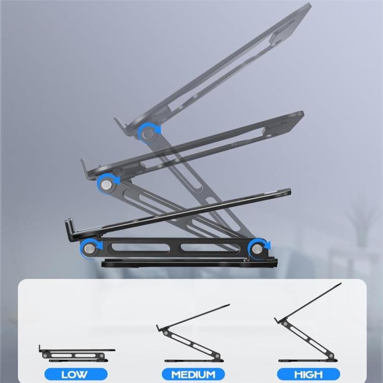 NH-02B Notebooks PC Foldable Adjustable Height Laptop Stand for 10-15.6 inch, NH-02B