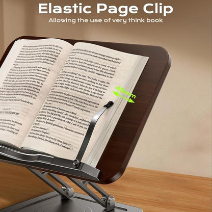 RS-01 Wooden Panel Laptop Support Desktop Book Holder Multifunctional Rotating Reading Stand, RS-01