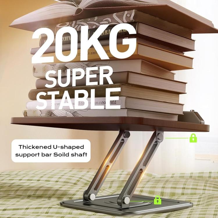 RS-01 Wooden Panel Laptop Support Desktop Book Holder Multifunctional Rotating Reading Stand, RS-01