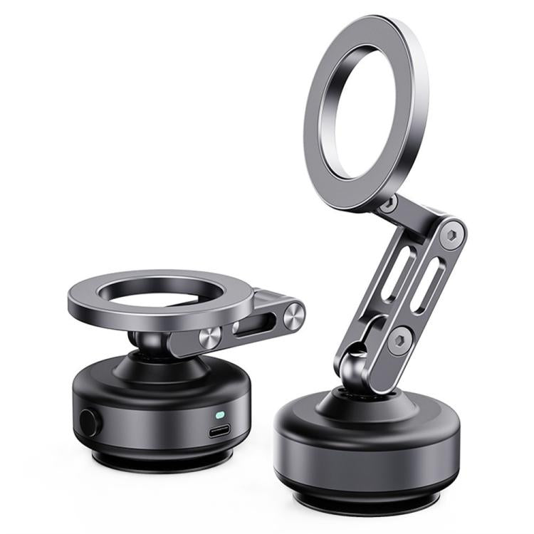X93 360 Degree Rotation Electric Vacuum Suction Cup Aluminum Alloy Magnetic Car Cellphone Mount, X93 (Black), X93 (Grey)