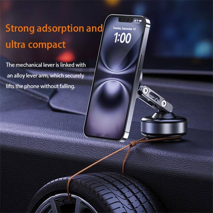 X93 360 Degree Rotation Electric Vacuum Suction Cup Aluminum Alloy Magnetic Car Cellphone Mount, X93 (Black), X93 (Grey)
