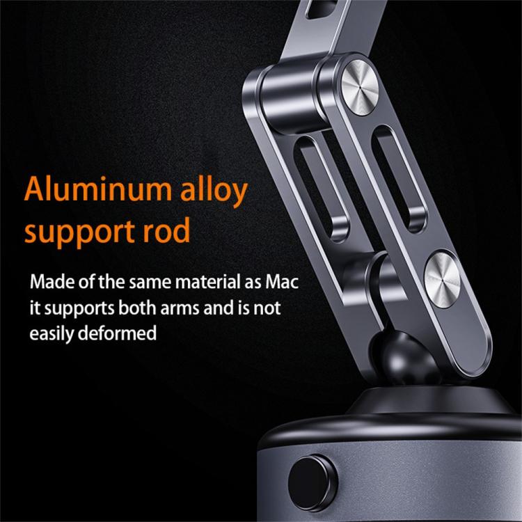 X93 360 Degree Rotation Electric Vacuum Suction Cup Aluminum Alloy Magnetic Car Cellphone Mount, X93 (Black), X93 (Grey)
