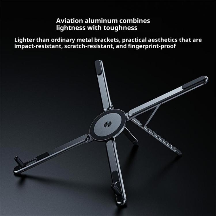 E05 Multi-Function Magnetic Aluminum Alloy Phone Holder Portable Desktop Stand for Tablet PC, E05