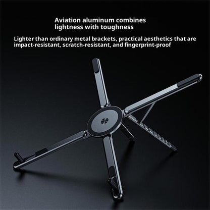 E05 Multi-Function Magnetic Aluminum Alloy Phone Holder Portable Desktop Stand for Tablet PC, E05