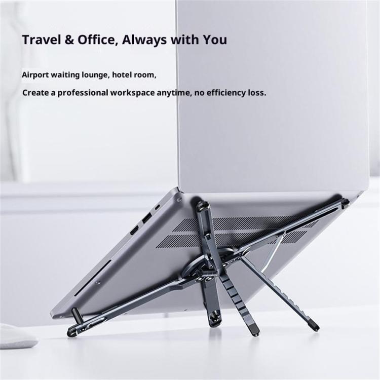 E05 Multi-Function Magnetic Aluminum Alloy Phone Holder Portable Desktop Stand for Tablet PC, E05