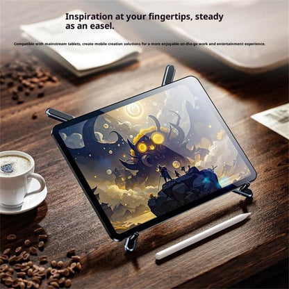 E05 Multi-Function Magnetic Aluminum Alloy Phone Holder Portable Desktop Stand for Tablet PC, E05