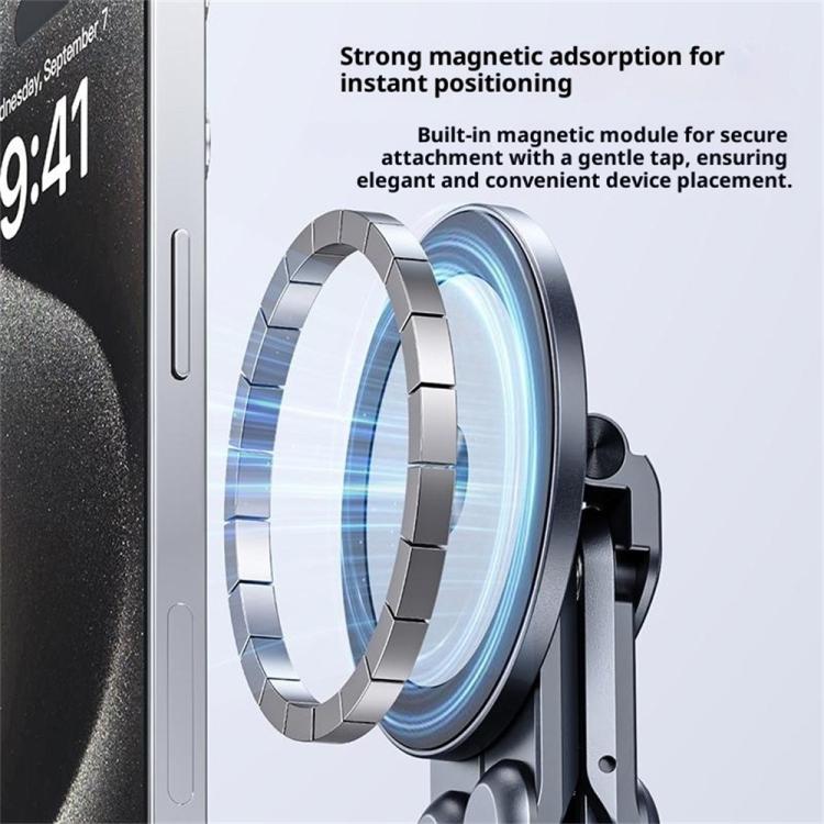 E05 Multi-Function Magnetic Aluminum Alloy Phone Holder Portable Desktop Stand for Tablet PC, E05
