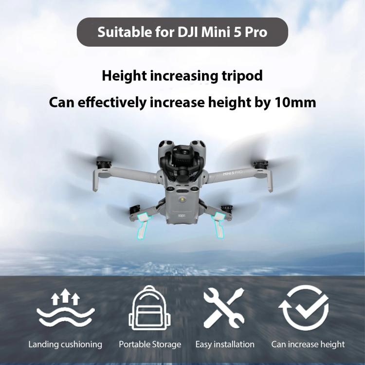 Foldable Non-Detachable Landing Gear Extender, For DJI Mini 5 Pro