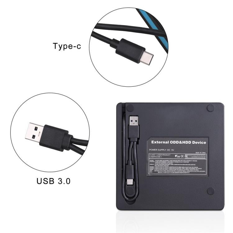 BT686 External DVD Drive USB 3.0 / Type-C Portable Optical Drive / CD Burner For Desktop / Laptop, BT686